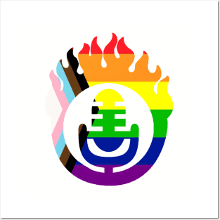 Flaming Microphone - Pride Month Posters and Art